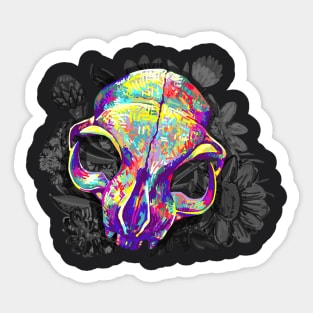 Floral Skull Sticker